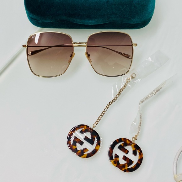 Gucci Accessories - NWT Gucci Gold Gg1031s - 003 Chain CharmSunglasses